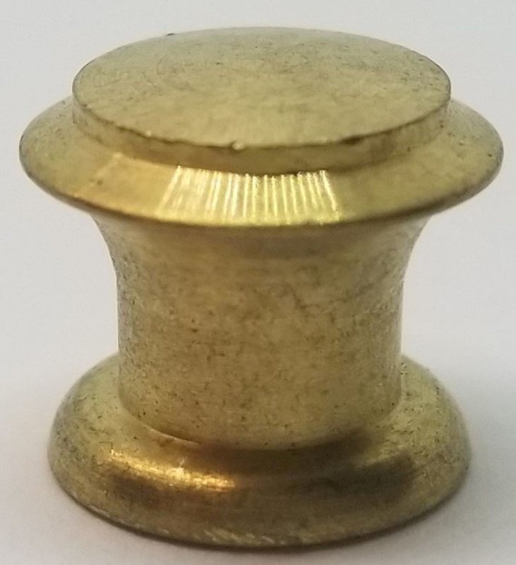 LIMITED STOCK LEFT - 1/2" half inch Solid Brass Small turned round knob pull Drawer door desk barrister lawyer bookcase tiny little