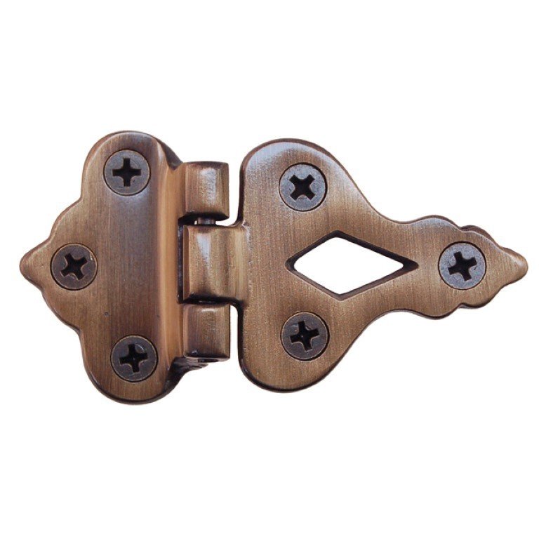 ANTIQUE BRASS Cast Ice Box Door Hinge 3/8" Offset antique refrigerator freezer vintage retro