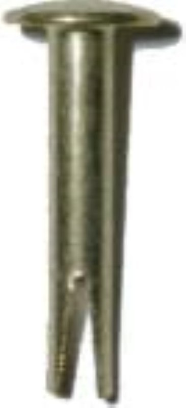 50 COUNT - 7/8"L X 3/8"D BRASS plated steel SPLIT RIVETS Bifurcated 2 leg fasten join leather cloth case