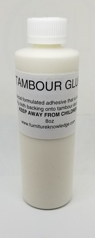 8oz TAMBOUR GLUE roll top desk slat twill cloth flex adhesive wood leather