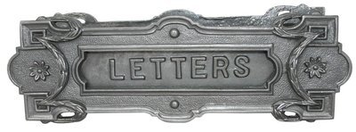 MAILBOX LETTER SLOT swinging door wall mounted cast iron neo classical antique vintage old mail postal