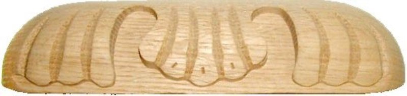 7" LARGE 5.5" centers CARVED OAK Pull Handle knob desk drawer antique vintage old drawer wood rustic retro