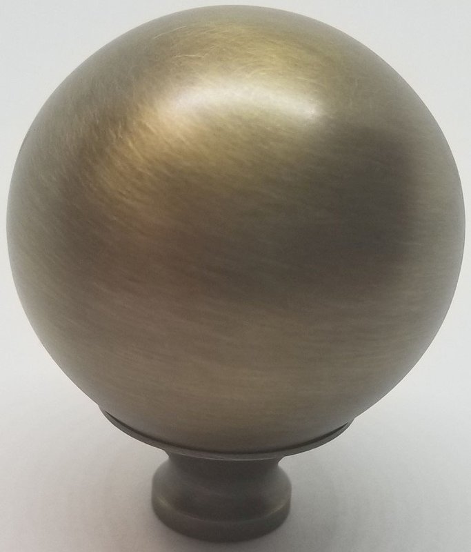 LARGE 2" ANTIQUE BRASS bed ball finial post cannon frame rail decoration mounting