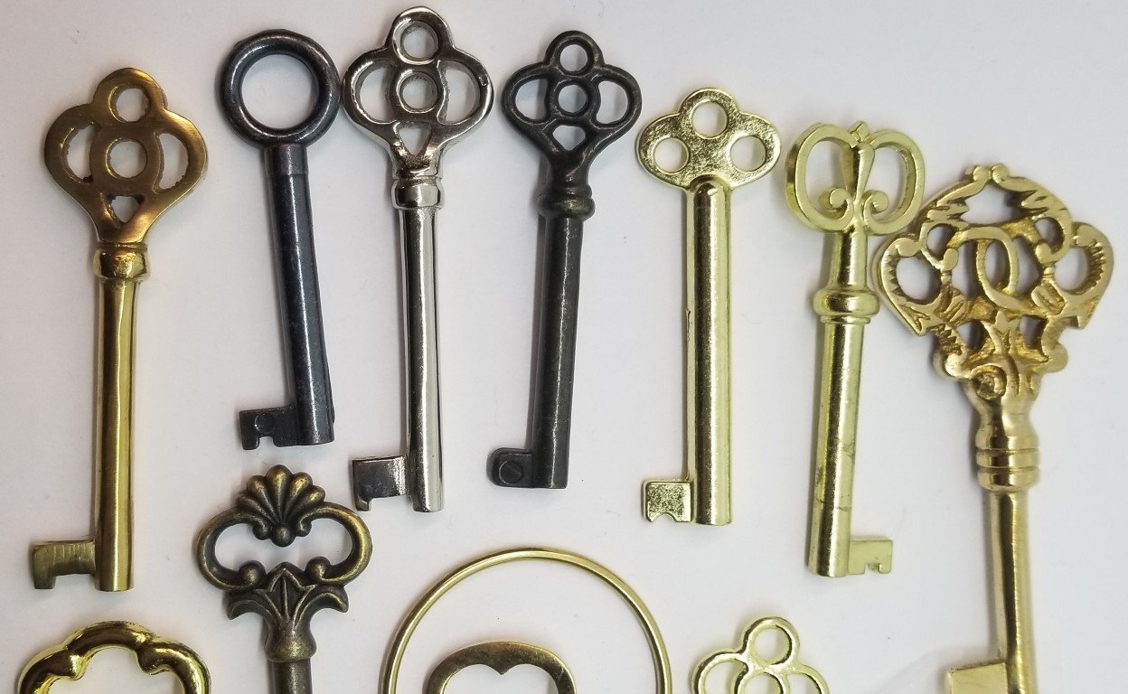 12 Corbin P1 to P12 Antique Mortise Lock Skeleton Keys Antique Door Keys