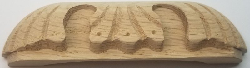 5" SMALL PLAIN 3-3/4" CENTERS Carved Oak Wood Desk Drawer Pull Handle Old Standard Office unfinished knob door cabinet