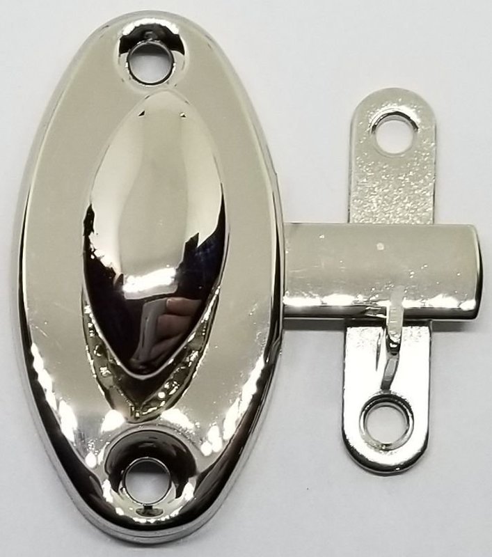 Universal (Right & Left) Hand Oval Hoosier Cabinet Latch Nickel Plated antique vintage door lock Sellers Wilson Napanee