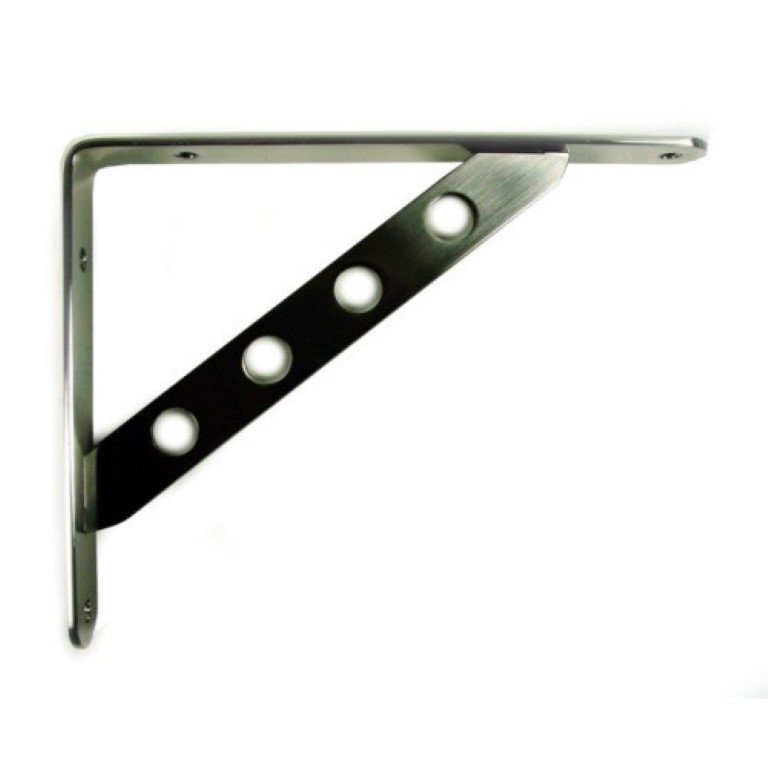 SATIN NICKEL Heavy Duty Shelf Support modern contemporary bracket clothes hang fancy wall garment