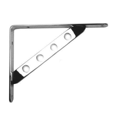 POLISHED CHROME Heavy Duty Shelf Support modern contemporary bracket clothes hang fancy wall garment