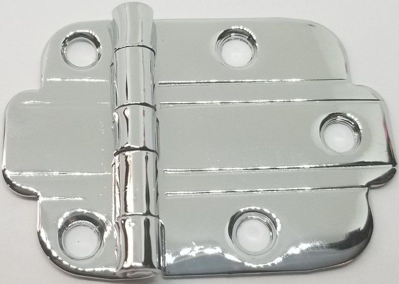 POLISHED Nickel FLUSH MOUNT chrome Art Deco Cabinet Hinge line Modern Contemporary hoosier