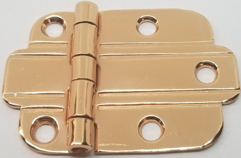 POLISHED COPPER Flush Mount Art Deco Cabinet Hinge line steam punk Modern Contemporary hoosier