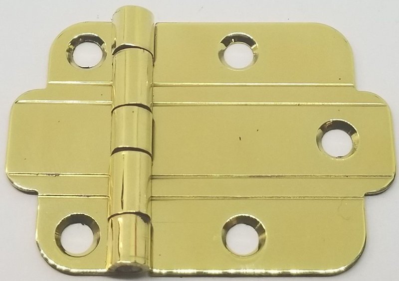 POLISHED BRASS Flush Mount Art Deco Cabinet Hinge line steam punk Modern Contemporary hoosier