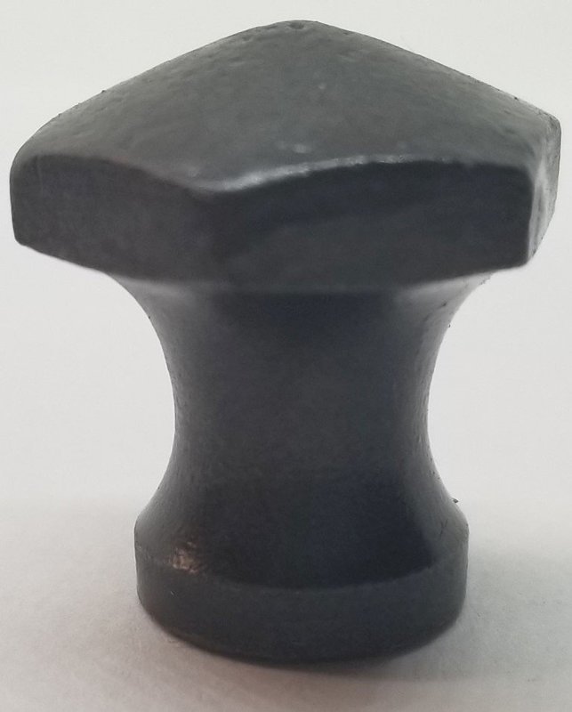 3/4" CAST IRON HEXAGON Knob pull handle Victorian rustic antique vintage old retro pan Hoosier cupboard side door drawer cabinet