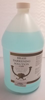 GALLON (128 ounces) Brass Ager Darkening Solution antique vintage old metal ager patina copper tin bronze dull