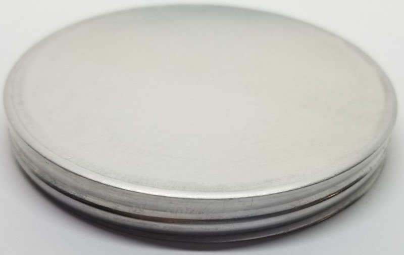 3" Tea Jar Lid Aluminum Hoosier Sellers antique vintage metal glass coffee sugar flour old