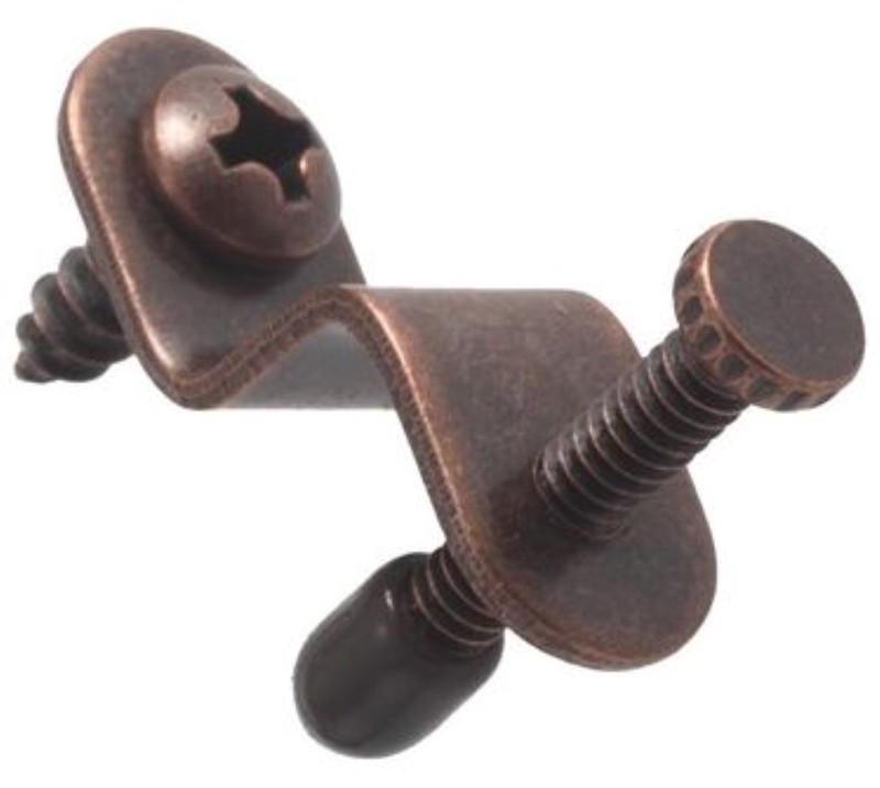 6 count - ADJUSTABLE GLASS SCREW Angle statuary antique bronze mirror mount art picture frame