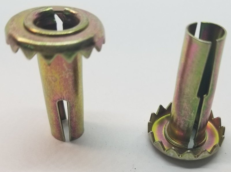 4 Zinc Plated Steel Caster Sockets wheel stem cart trunk tea insert seat chair leg foot antique vintage old