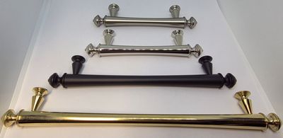 Classic Contemporary handle pull cabinet bathroom kitchen brass nickel brushed bronze elegant fancy modern small medium large sizes towel bar rack