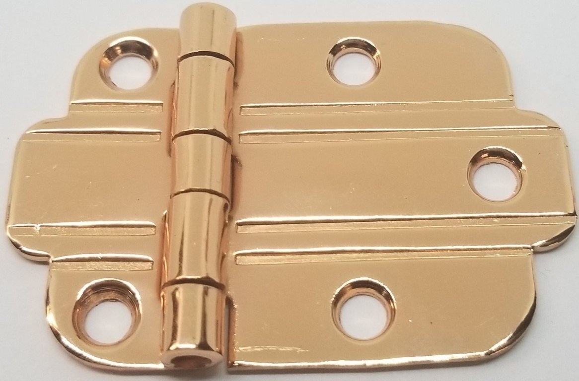 (LIMITED STOCK) POLISHED COPPER Flush Mount Art Deco Cabinet Hinge line steam punk Modern Contemporary hoosier