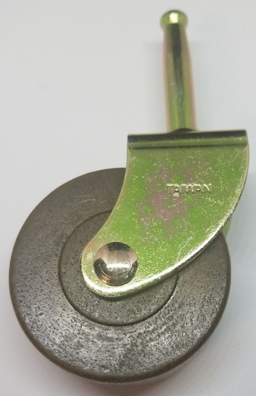 2" Inch Wood Caster Wheel - Large wood caster seat cart chair wheel brass antique vintage old socket 1.25 inch