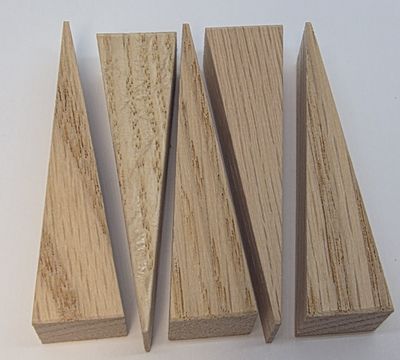 5 or 500 Count - Hardwood Caning Wedges weaving basket chair seat back peg awl tool sliver ramp doorstop bulk