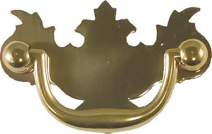 Polished Brass Early American Style Drawer Pull Polished Brass Early American Style Drawer Pull