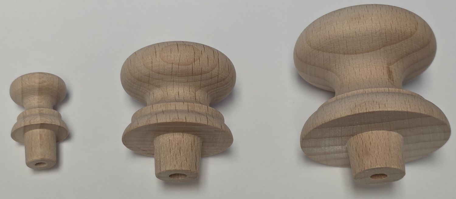 Shaker Beech wood knob with tenon - 3 sizes cabinet desk chest curio pull knob door drawer cupboard antique vintage retro fancy decorative Shaker Beech wood knob with tenon - 3 sizes cabinet desk chest curio pull knob door drawer cupboard antique vintage retro fancy decorative