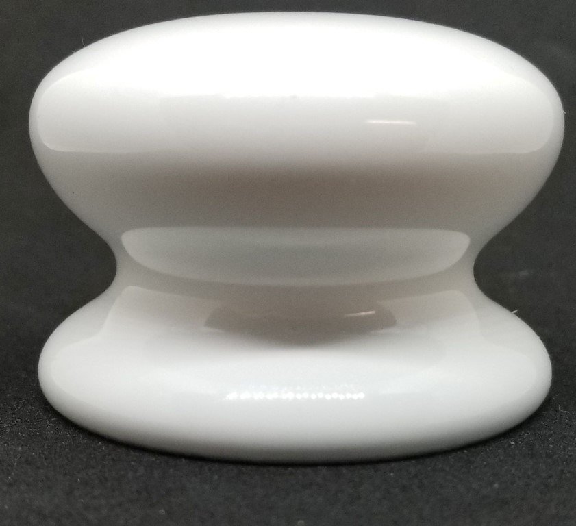 2 2" White Porcelain Round Knob pull handle drawer desk cabinet door antique old vintage