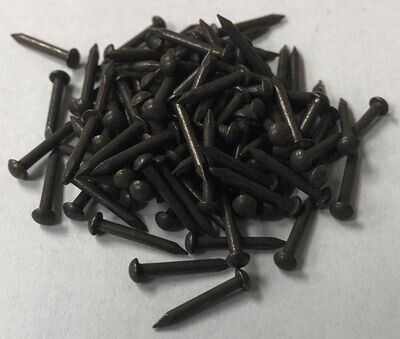 16 gauge 1/2" Long Hand aged ANTIQUED SOLID BRASS Escutcheon Pins brad nails tacks