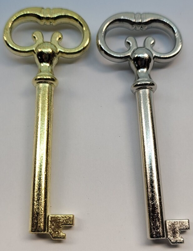 Big Polished BRASS or Nickel KEY skeleton vintage old door drawer cabinet retro mortise antique lock desk cabinet door roll top Big Polished BRASS or Nickel KEY skeleton vintage old door drawer cabinet retro mortise antique lock desk cabinet door roll top