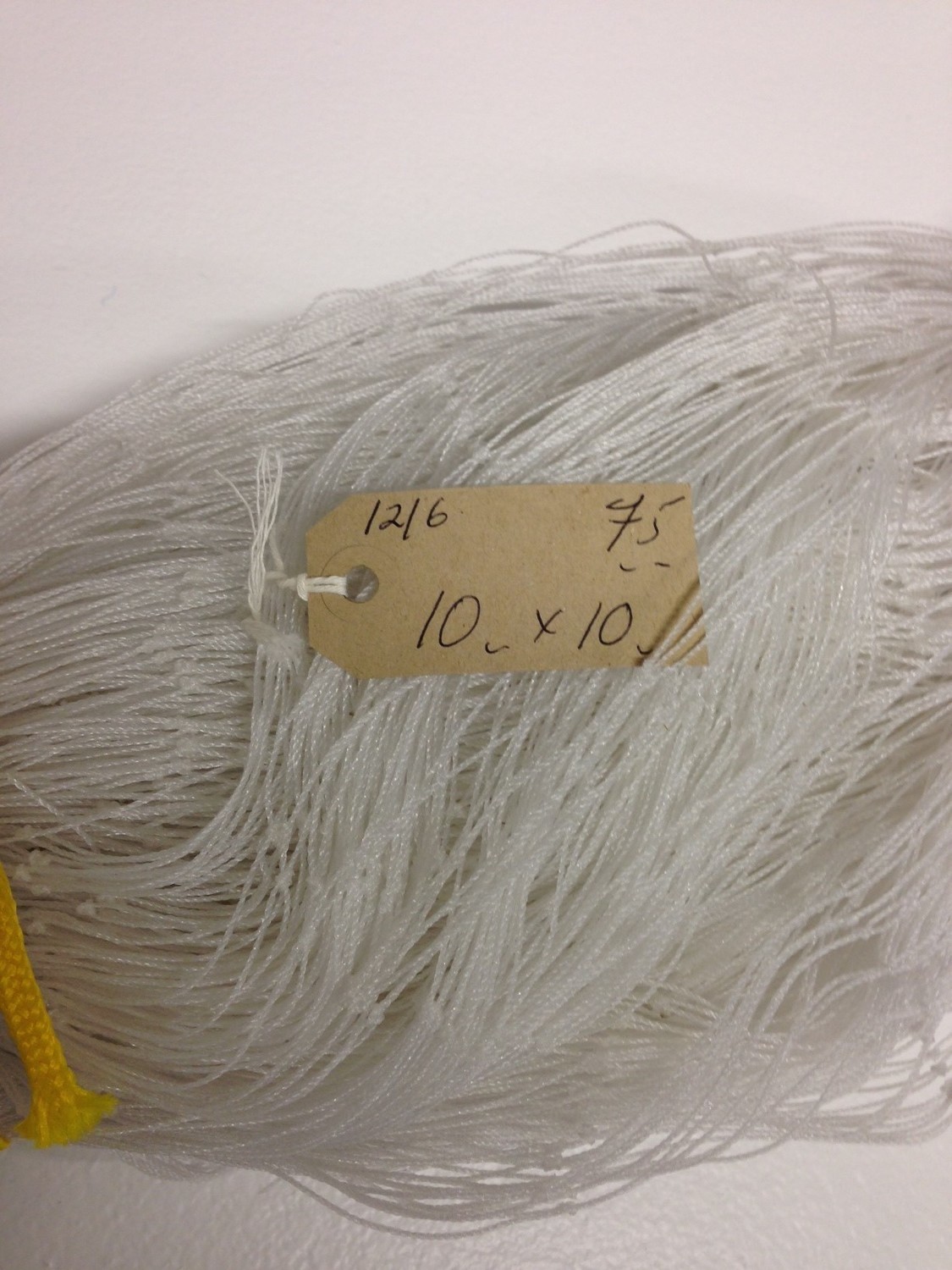 Måkenett 10 x 10 meter, hvit, 75mm maskevidde