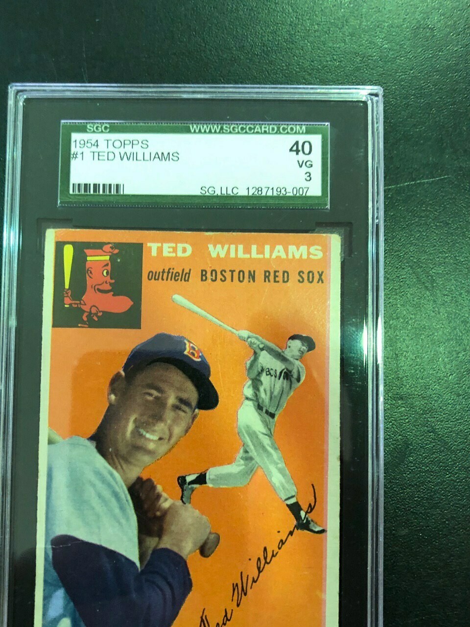 1954 Topps #1 Ted Williams, graded SGC 3