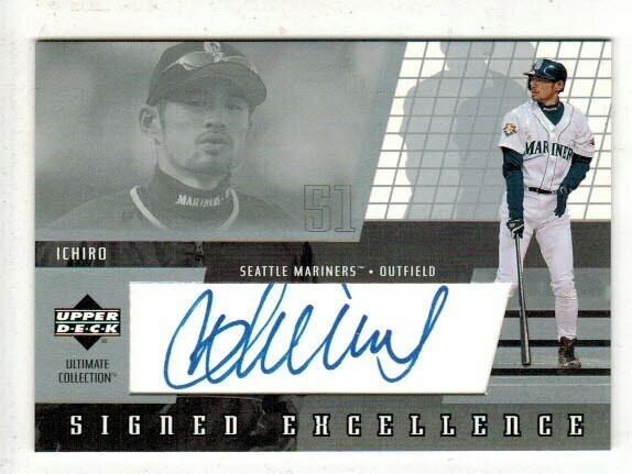 2002 Upper Deck Signed Excellence Ichiro Suzuki signed card