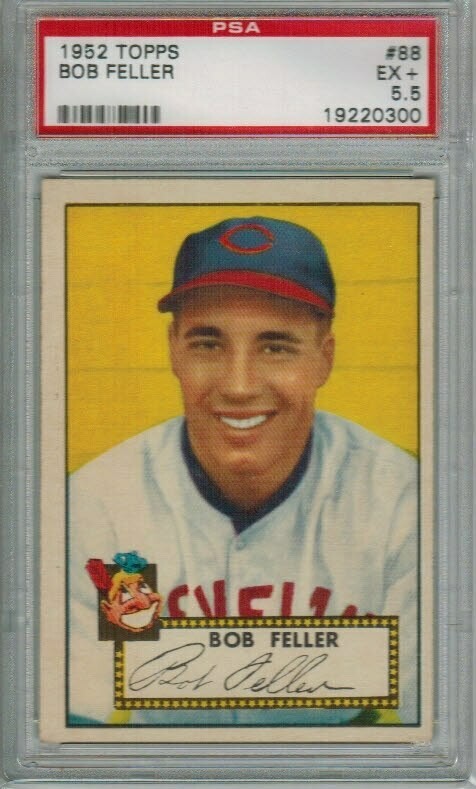 1952 Topps #88 Bob Feller list $1000