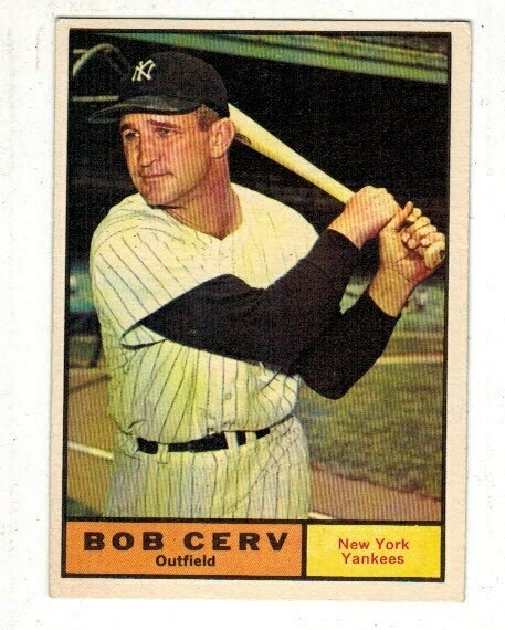 1961 Topps #563 Bob Cerv list $50