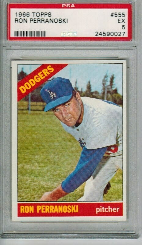 1966 Topps #555 Ron Perranoski PSA 5