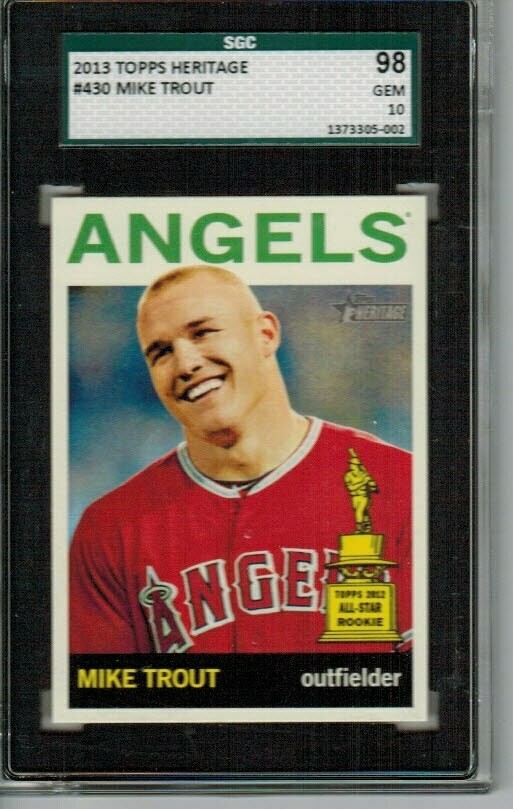 2013 Topps Heritage #430 Mike Trout SGC 10