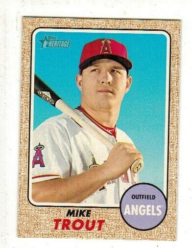 2017 Topps Heritage #450 Mike Trout Mini Variation