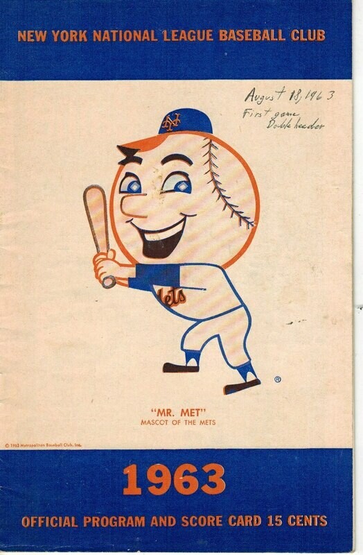 1963 Mets Official Program