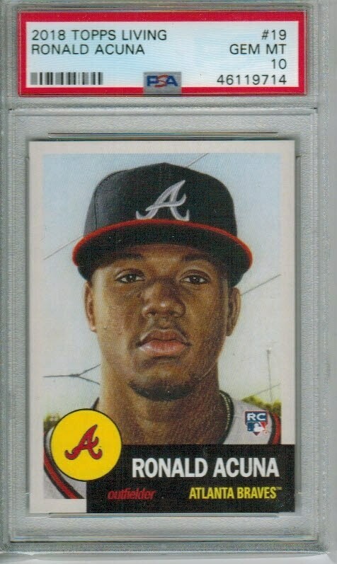 Ronald Acuna Jr. rookie PSA 10 2018 Topps Living #19