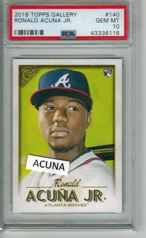 Ronald Acuna Jr. rookie PSA 10 2018 Topps Gallery #140