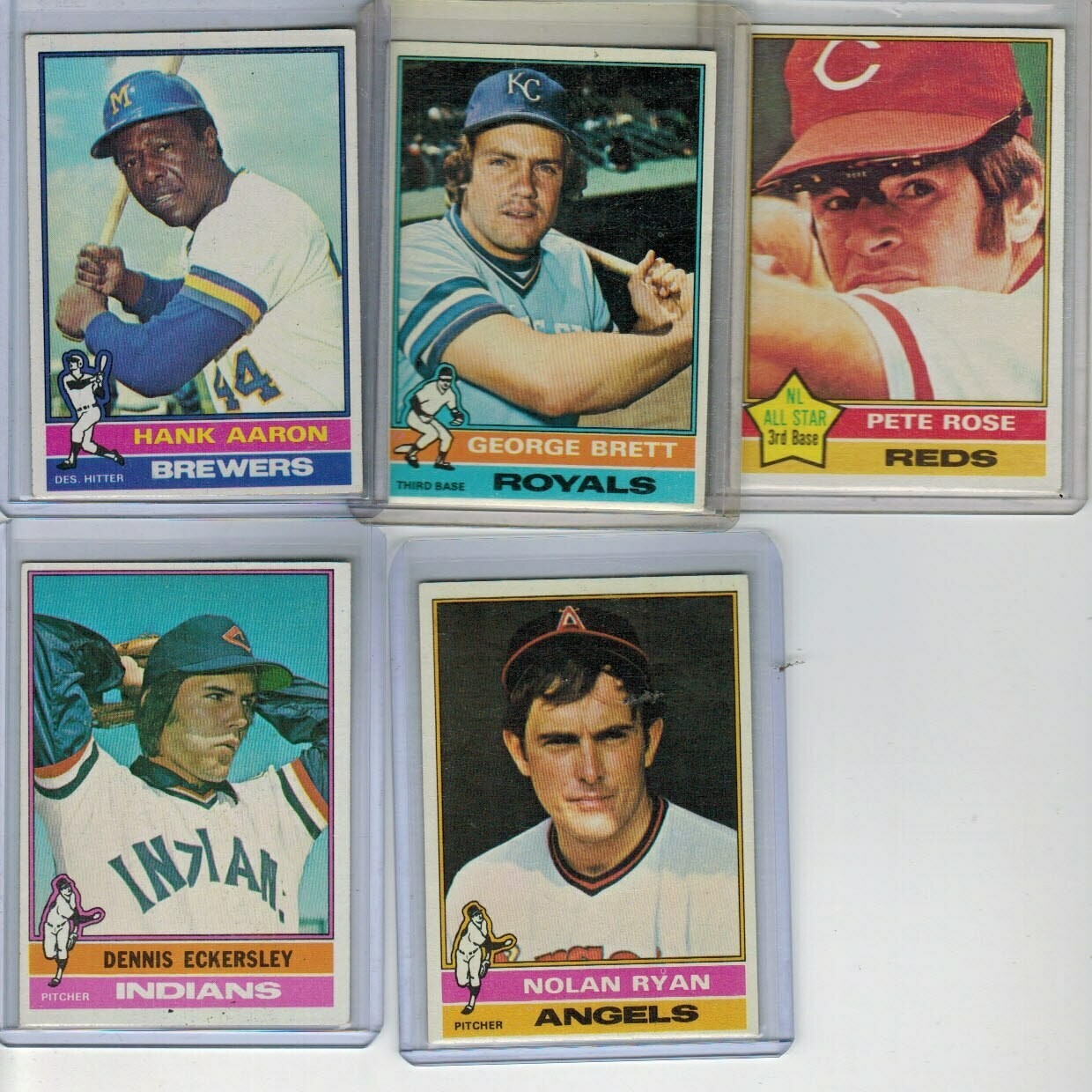 1976 Topps Baseball Set Ex/Mint List $600