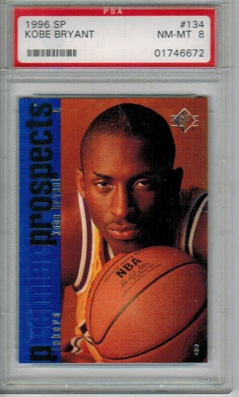 1996 Upper Deck SP Kobe Bryant rookie PSA 8