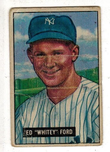 1951 Bowman #1 Whitey Ford rookie Good/Fair list $2,000