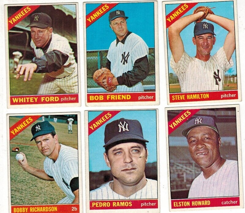 1966 Topps Yankee Team set 23 ct. No Mantle, 1 Hi #