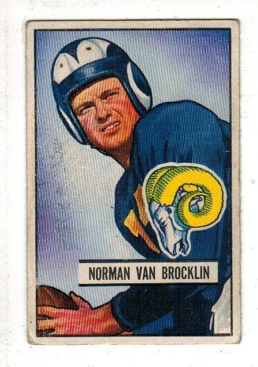1951 Bowman #4 Norm Van Brocklin rookie list $300