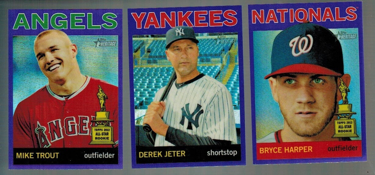 2013 Topps Heritage Purple Chrome Refractor Parallel Complete 102 ct. Set