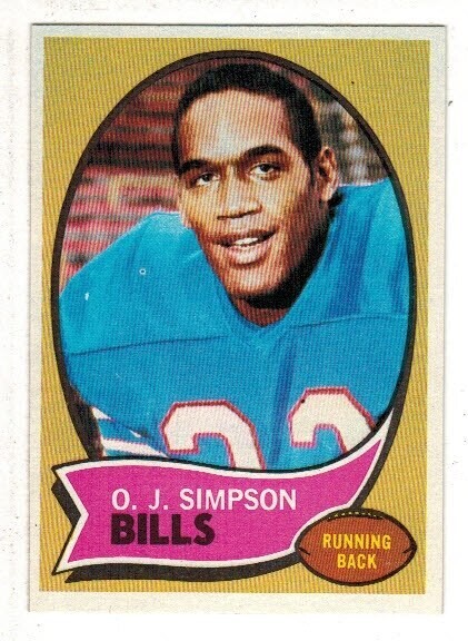 1970 Topps #90 O.J. Simpson list $200 Sharp corners