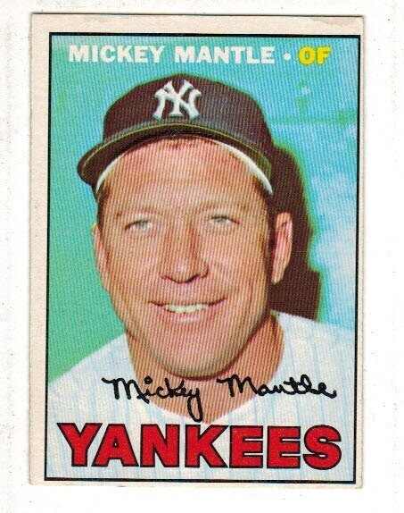 1967 Topps #150 Mickey Mantle list $800