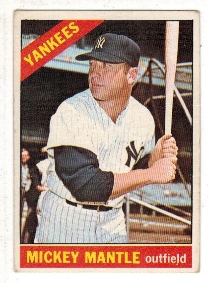 1966 Topps #50 Mickey Mantle list $600