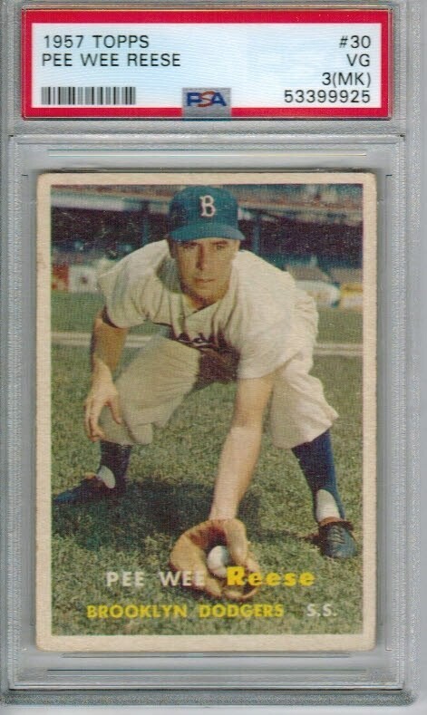 1957 Topps #30 Pee Wee Rese PSA 3